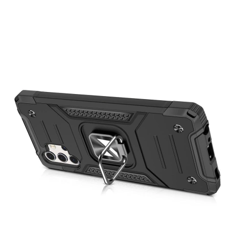 Wozinsky Ring Armor pancerne hybrydowe etui pokrowiec + magnetyczny uchwyt Samsung Galaxy A23 niebieski
