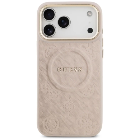 Guess Peony Hot Stamp MagSafe Case for iPhone 17 Pro Max - Pink