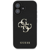 Case IPHONE 16 Guess Grained Big 4G Logo Small Classic Logo black
