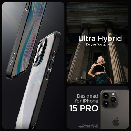 SPIGEN ULTRA HYBRID IPHONE 15 PRO MATTE BLACK