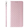 Magnetband-Hülle für iPhone 14 Pro Flip Wallet Mini Lanyard Stand Pink