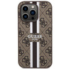 Guess GUHMP14LP4RPSW iPhone 14 Pro 6.1" brązowy/brown hardcase 4G Printed Stripes MagSafe