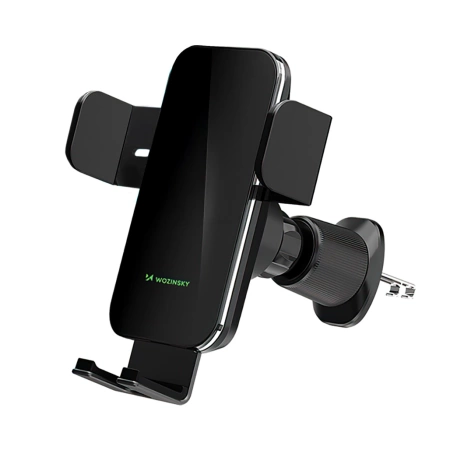 Wozinsky WEDZ-3Y8S Auto-Klemmhalterung mit 15W induktivem Ladegerät für Telefon an der Lüftungsöffnung - schwarz