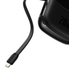 Baseus Qpow Digital Display powerbank z szybkim ładowaniem 20000mAh 20W QC/PD/SCP/FCP z wbudowanym kablem Lightning czarny