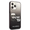 Oryginalne Etui IPHONE 14 PRO Karl Lagerfeld Hardcase Gradient Ikonik Karl & Choupette (KLHCP14LTGKCK) czarne