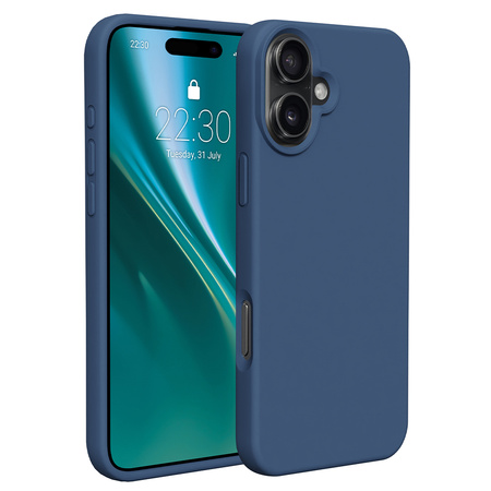 Nakładka Etteri Silicone Case do iPhone 16 Plus 6,7" ciemnoniebieska
