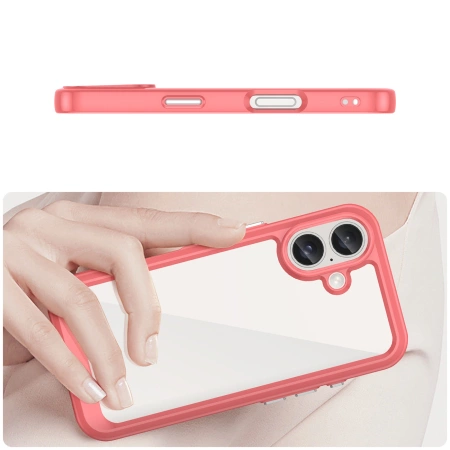 Outer Space Case mit Gelrahmen für iPhone 16 Plus – rot