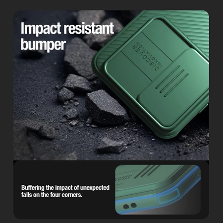Nillkin CamShield Pro Panzerhülle mit Kameraabdeckung für Samsung Galaxy S24+ – Grün