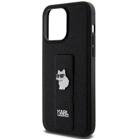 Karl Lagerfeld nakładka do iPhone 13 Pro Max 6,7&quot; KLHCP13XGSACHPK HC GRIPSTAND SAFFIANO CHOUPETTE PINS czarna