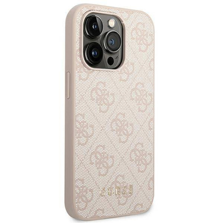 Guess GUHCP14XG4GFPI iPhone 14 Pro Max 6.7 "pink / pink hard case 4G Metal Gold Logo