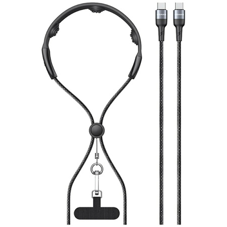 Kabel USAMS SJ759 U89 100W Fast Charging z masażerem czarny