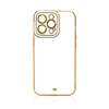Fashion Case Cover für Xiaomi Redmi Note 11 Pro Gold Frame Gel Cover Weiß
