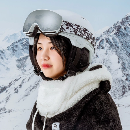 Qunature Panda Ski Balaclava for Kids/Adults Size L - Black/White