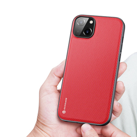 Dux Ducis Fino etui pokrowiec pokryty nylonowym materiałem iPhone 14 Plus czerwony