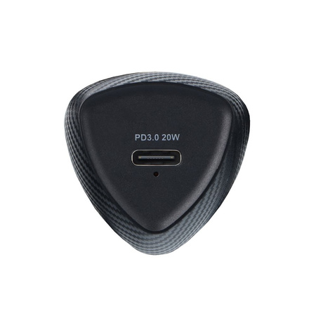 FORCELL CARBON ładowarka samochodowa Typ C 3.0 PD20W CC50-1C  (Total 20W) + kabel do Apple Lightning 8-pin PD20W