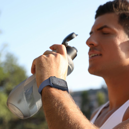 Tech-Protect Silicone Strap for Apple Watch 4 / 5 / 6 / 7 / 8 / 9 / SE / Ultra 1 / 2 (42 / 44 / 45 / 49 mm) - Black