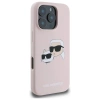 Karl Lagerfeld Silikonhülle Heads Print MagSafe für iPhone 16 Pro Max - Rosa