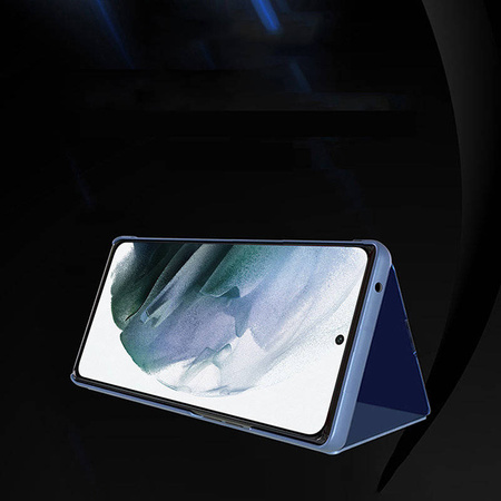 Clear View Case futerał etui z klapką Samsung Galaxy S22 Ultra niebieski