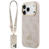 Etui Guess 4G Strass Logo & Big Strap Metal Buttons MagSafe na iPhone 17 Pro - różowe