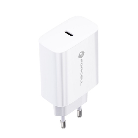 Forcell Ładowarka Sieciowa ze złączem USB typ C i kablem lightning - 3A 20W z funkcją ładowania PD i QC 4.0