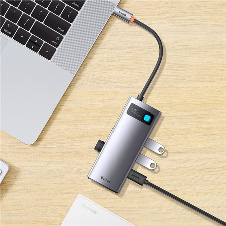 Baseus Metal Gleam Series 4 in 1 HUB Dockingstation USB Typ C – 4 x USB 3.2 Gen. 1 (WKWG070013)
