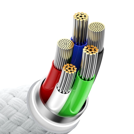 Baseus Glimmer Series cable with fast charging USB-C - Lightning 480Mb/s PD 20W 1m white