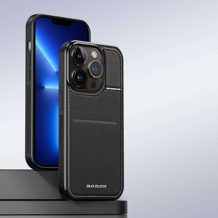 3 w 1 etui iPhone 13 Pro z MagSafe portfel blokada RFID podstawka Dux Ducis Rafi Mag - czarne