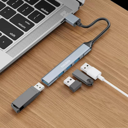 Adapter / Hub USB 4in1 3x USB 2.0 + 1x USB 3.0 KAKUSIGA KSC-751 gray 