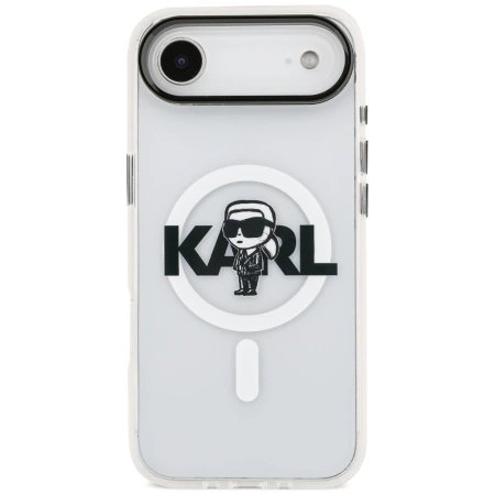 Etui Karl Lagerfeld IML Karl Sketch Logo MagSafe do iPhone 17 Air - przezroczyste