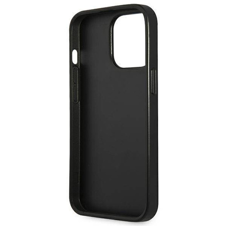 Oryginalne Etui IPHONE 13 PRO Guess Hardcase Saffianotriangle Logo (GUHCP13LPSATLG) srebrne