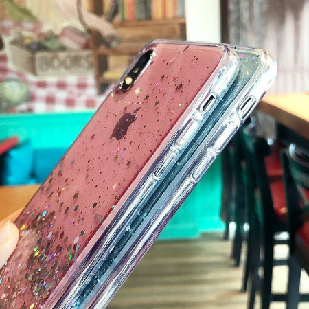 Wozinsky Star Glitter błyszczące etui pokrowiec z brokatem Samsung Galaxy S21+ 5G (S21 Plus 5G) różowy