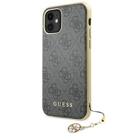 Guess GUHCN61GF4GGR iPhone 11 grey /szary hard case 4G Charms Collection
