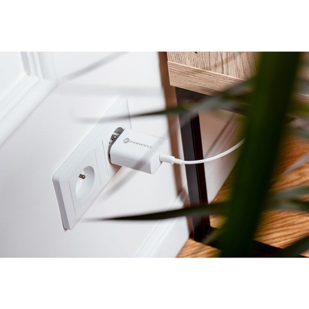 Forcell Ładowarka Sieciowa ze złączem USB typ C i kablem lightning - 3A 20W z funkcją ładowania PD i QC 4.0