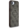 Etui Guess 4G Ring Classic Logo MagSafe  na iPhone 16e - brązowe