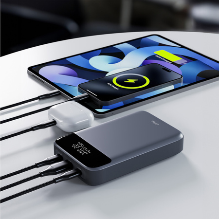 Allity power bank do laptopa APB-200 PD QC 130W 19200 mAh szary