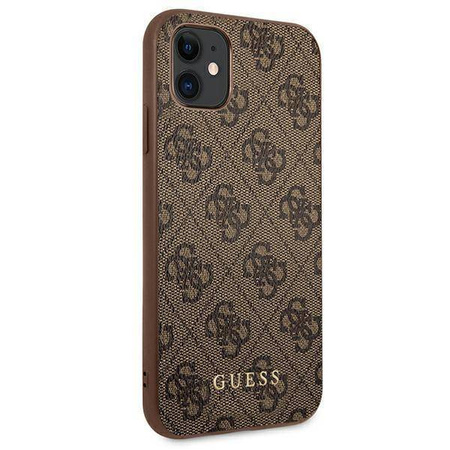 Guess 4G Metal Gold Logo – Etui iPhone 11 (brązowy)