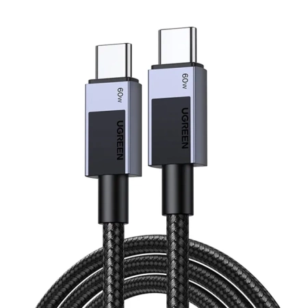 Kabel USB-C 2.0 do USB-C 2.0 Ugreen L524 PD 3A 0.5m (szary)