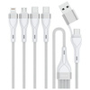 Kabel USB-C/USB-A 4smarts 4w1 1.2m biały