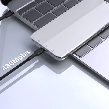 Kabel Dudao L9C Max 240W PD USB-C - USB-C 1,2m - czarny