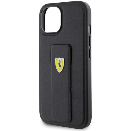 Ferrari nakładka do iPhone 15 6,1" FEHCP15SGSPSIK HC GRIP STAND PU