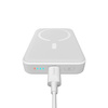 Baseus Magnetic Mini Power Bank mit MagSafe 15W / PD Quick Charge QC 20W 10000mAh Weiß (Overseas Edition) + USB-C-Kabel der Xiaobai-Serie - USB-C 60W 3A 0,5m Weiß