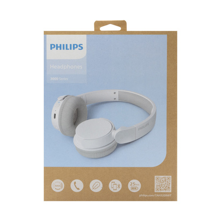 PHILIPS NAUSZNE SŁUCHAWKI BEZPRZEWODOWE BIAŁY TAH3209WT/00