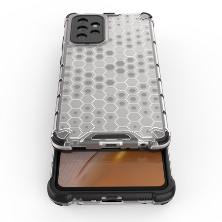 Honeycomb etui pancerny pokrowiec z żelową ramką Samsung Galaxy A72 4G przezroczysty