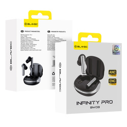 Blavec Słuchawki Bluetooth TWS BW03 Infinity Pro ANC+ENC (BW03IP-B) czarne