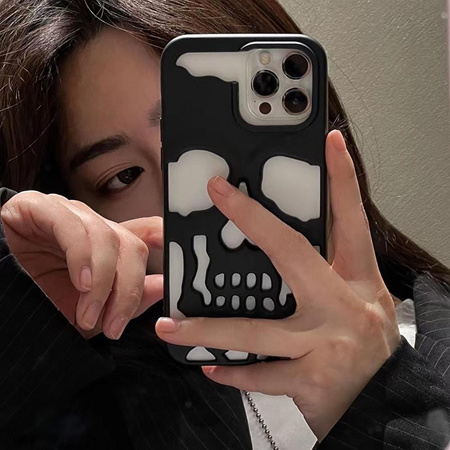 ETUI SKULL IPHONE 11 PRO MAX, MATT BLACK / CZARNY