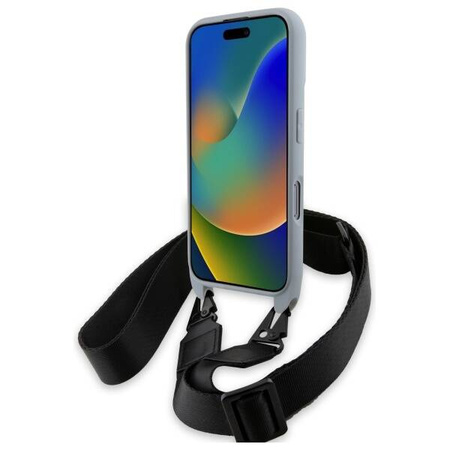 Original Case IPHONE 16 PRO MAX BMW Hardcase M Edition Carbon Stripe & Strap (BMHCP16X23PSCCG) gray