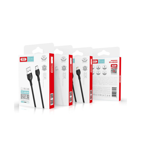 Kabel 2.4A 2m USB - Lightning XO NB200 biały