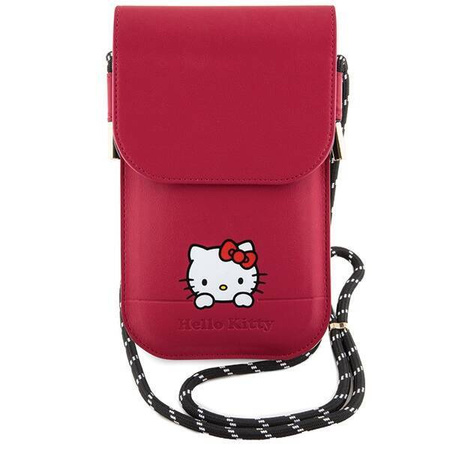 Hello Kitty Daydreaming Cord-Tasche aus Leder – Rosa