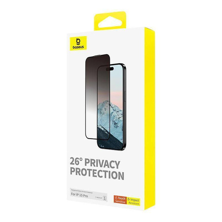Tempered Glass APPLE IPHONE 15 PRO Baseus Diamond Glass Privatizing
