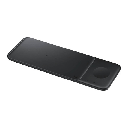 Samsung Wireless Charger Trio Charging Station for Phones / Galaxy Watch / TWS Earphones Black + 25W AC Charger + USB Type C Cable (EP-P6300TBEGEU)